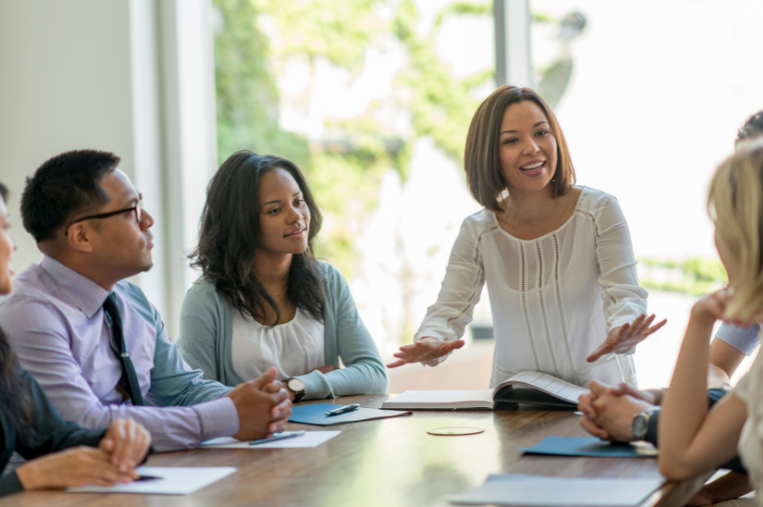 business team having a meeting