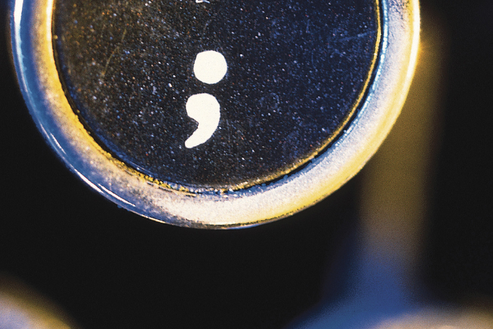 A picture of a semicolon.